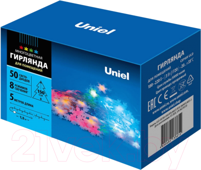 Изображение товара Светодиодная гирлянда Uniel ULD-S0700-050/DTA / 07936 (разноцветный)