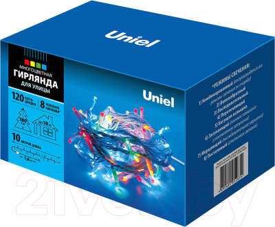 Светодиодная гирлянда Uniel ULD-S1000-120/DWA / 07927 (разноцветный)