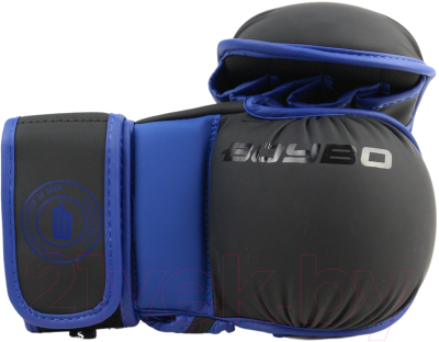 Перчатки для единоборств BoyBo Wings BBGL-26 Flex для ММА (2XS, черный/синий)
