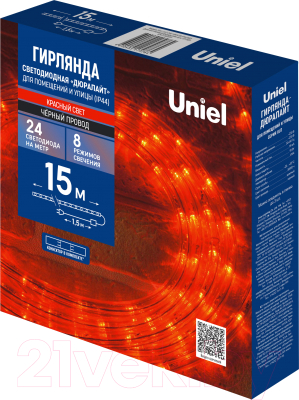 Светодиодная гирлянда Uniel ULD-D50 15M/С08 / UL-00010908 (красный)