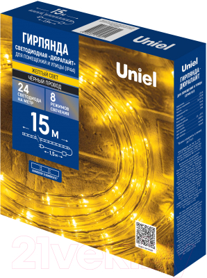 Светодиодная гирлянда Uniel ULD-D50 15M/С08 / UL-00010906 (желтый)