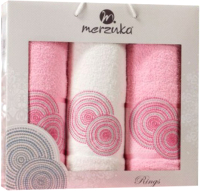 Набор полотенец Merzuka Rings / 11041 (3шт, в коробке, розовый) - 