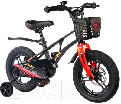 Детский велосипед Maxiscoo Air Pro 2024 / MSC-A1432P (черный матовый)