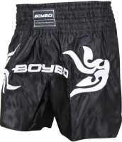 Шорты для бокса BoyBo BST882 для тайского бокса (M, черный) - 