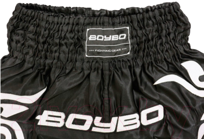 Шорты для бокса BoyBo BST882 для тайского бокса (M, черный)