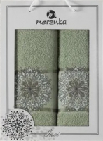 Набор полотенец Merzuka Inci / 11294 (2шт, в коробке, зеленый) - 