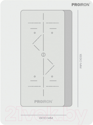 Коврик для йоги и фитнеса Proiron 1830x800x7 / К1887ТСЗ (серый/зеленый)