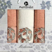 Набор полотенец Merzuka Moderna / 11626 (3шт, в коробке, оранжевый) - 