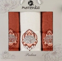 Набор полотенец Merzuka Padma / 11638 (3шт, в коробке, терракотовый) - 