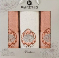 Набор полотенец Merzuka Padma / 11638 (3шт, в коробке, оранжевый) - 