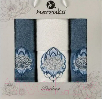 Набор полотенец Merzuka Padma / 11638 (3шт, в коробке, светло-синий)