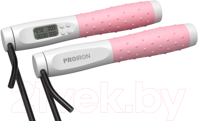 Скакалка Proiron ПРО041 (белый/розовый)