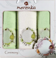 Набор полотенец Merzuka Ceremony / 11777 (3шт, в коробке, фисташковый) - 
