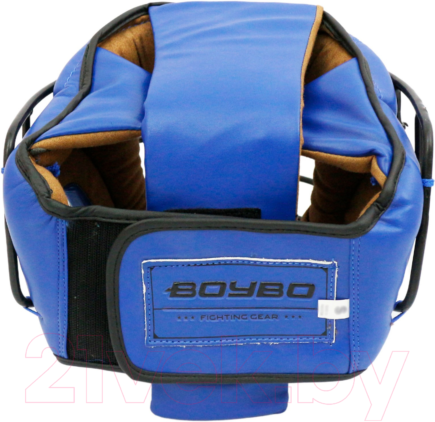 Боксерский шлем BoyBo Flexy BP2005 с металлической решеткой (M, синий) — фото 4