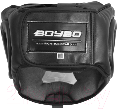 Боксерский шлем BoyBo Flexy BP2006 с пластиковым забралом (M, черный)