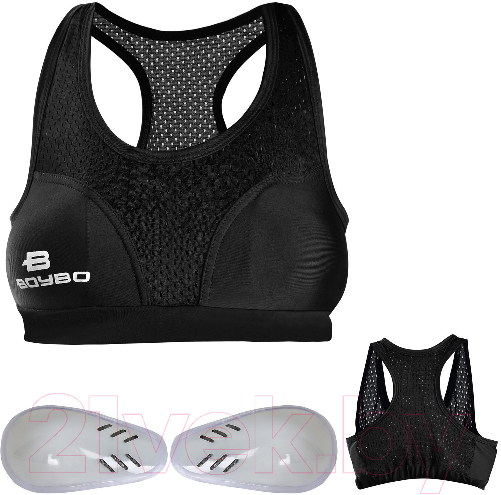 Защита груди для единоборств BoyBo BP200 (XS, черный) — фото 3