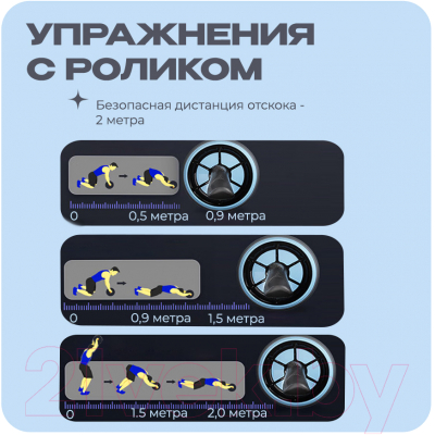 Ролик для пресса Proiron РПИ01 (серый/голубой)