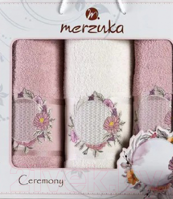 Набор полотенец Merzuka Ceremony / 11777 (3шт, в коробке, розовый)