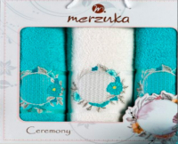 Набор полотенец Merzuka Ceremony / 11777 (3шт, в коробке, бирюзовый) - 