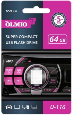 Usb flash накопитель Olmio U-116 USB2.0 64GB