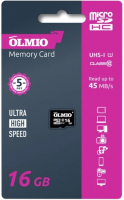 Карта памяти Olmio microSDHC 16GB Class 10 UHS-I - 