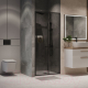 Миниатюра изображения товара Душевая дверь Niagara NG-85-14TB 140x195 (черный матовый/тонированное стекло)