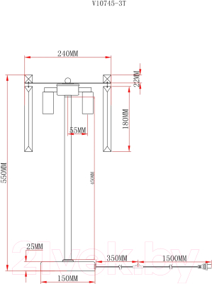 Прикроватная лампа Moderli Crystal / V10745-3T