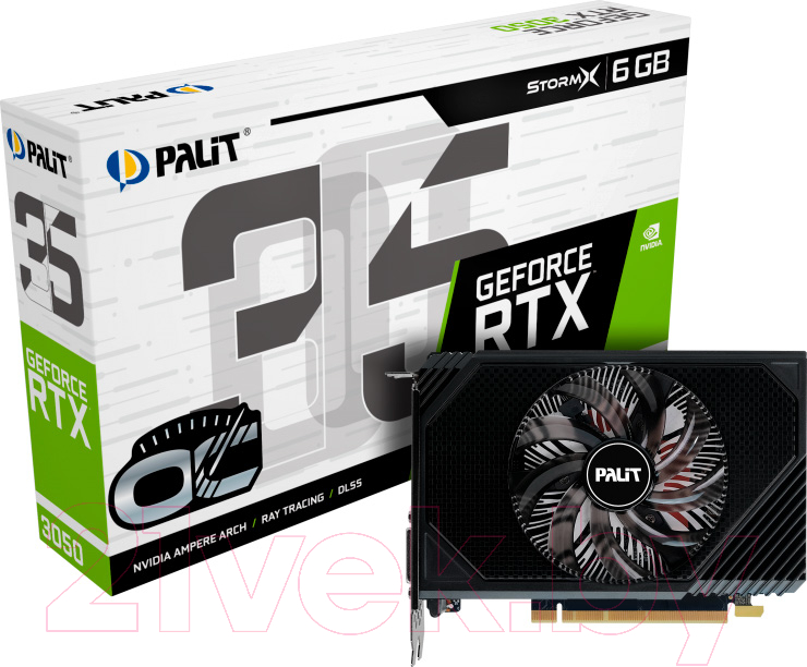 Видеокарта Palit RTX 3050 StormX OC 6GB (NE63050S18JE-1070F)