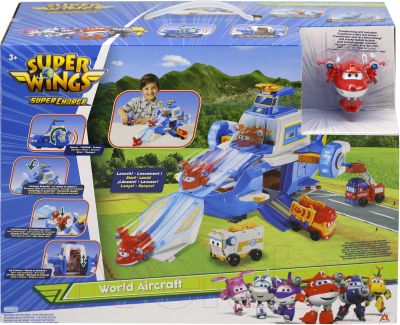 Набор игрушечной техники Super Wings Большой мировой самолет / EU740831