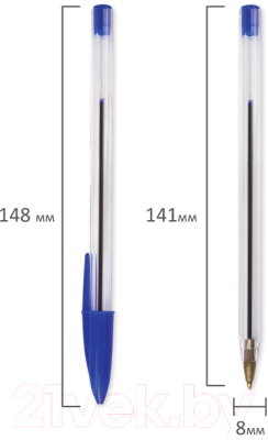 Набор шариковых ручек Staff BP-01 / 880001 (50шт, синий)