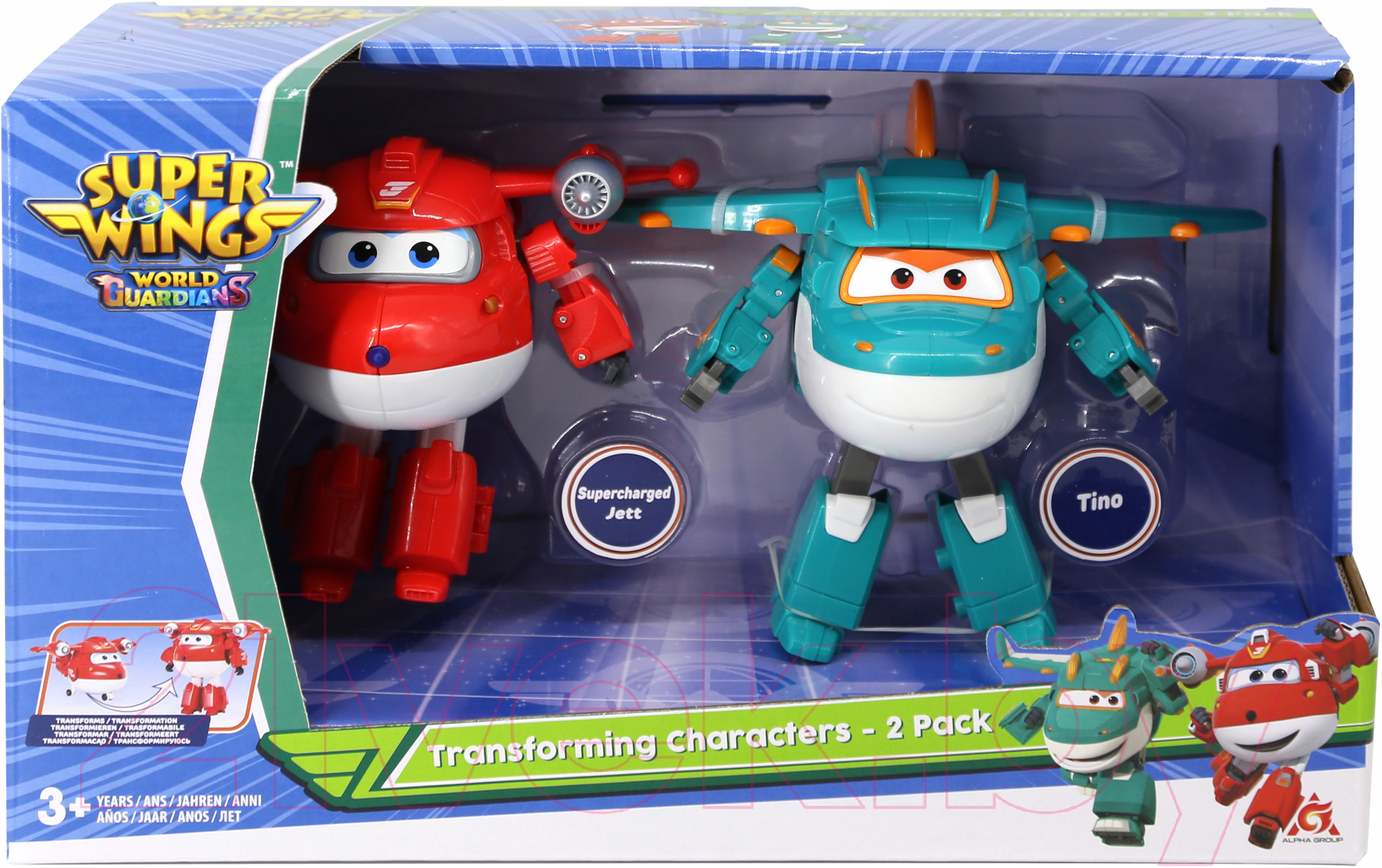 Игрушка-трансформер Super Wings Джетт и Тино / EU760202