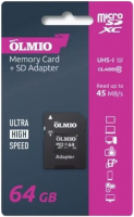 Карта памяти Olmio microSDXC 64GB UHS-I U3 - 