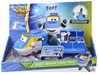 Робот-трансформер Super Wings Тони с прицепом / EU760846