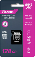 Карта памяти Olmio microSDXC 128GB V30 UHS-I Class 3 (U3) - 