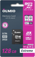 Карта памяти Olmio microSDXC 256GB Extreme UHS-I (U3) - 