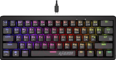 Клавиатура Defender Alligator GK-315 RU / 45315 (черный)