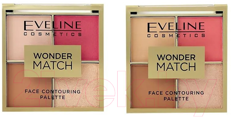 Палетка для скульптурирования Eveline Cosmetics Wonder Match тон 02 (10.8г) — фото 4
