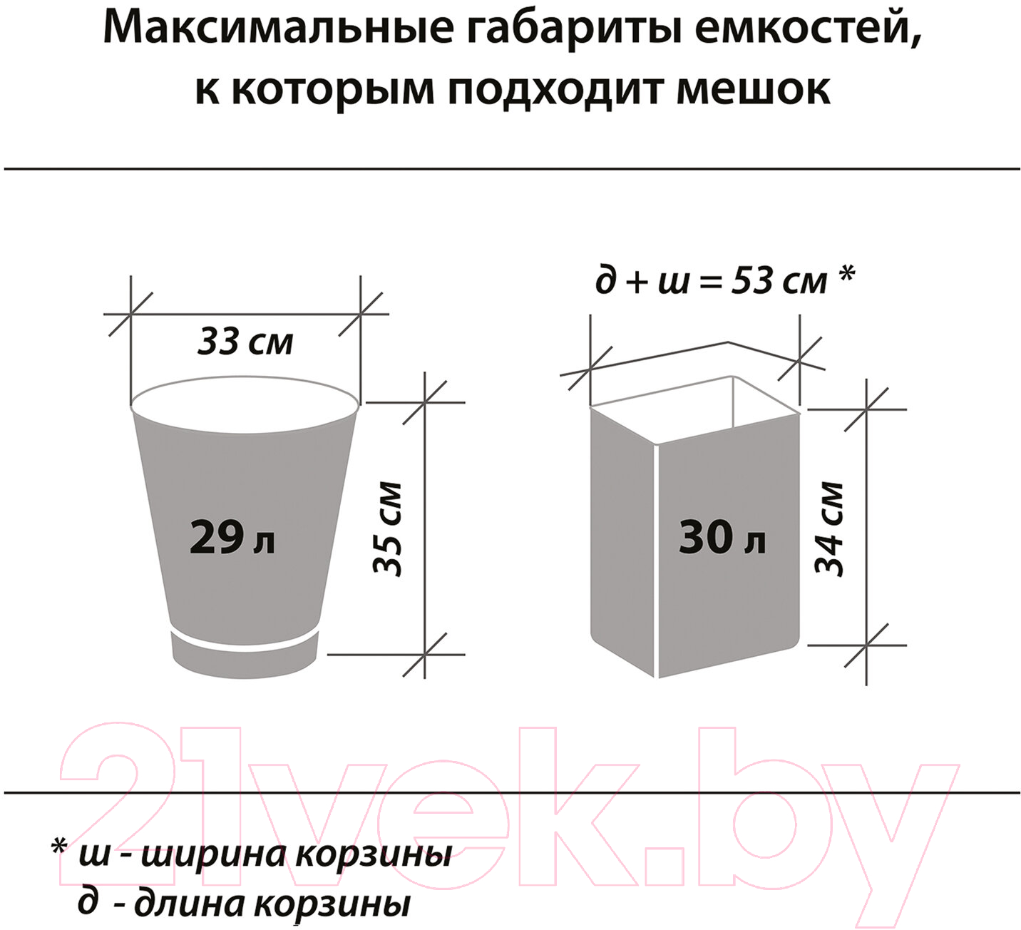 Пакеты для мусора Laima 60л / 601397 (20шт, синий) — фото 6
