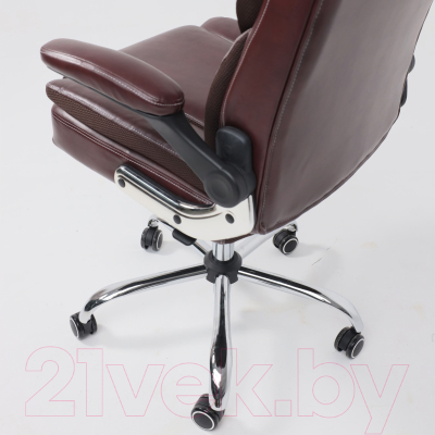Кресло офисное AksHome Armstrong (кожзам коричневый)