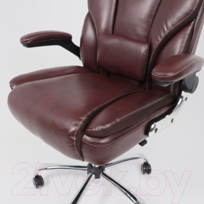 Кресло офисное AksHome Armstrong (кожзам коричневый)
