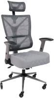 Кресло офисное AksHome Balance (ткань/сетка серый) - 