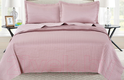 Набор текстиля для спальни Sofi de Marko Микаэлла 230х250 / Пок-М02п-230х250 (пепельно-розовый)