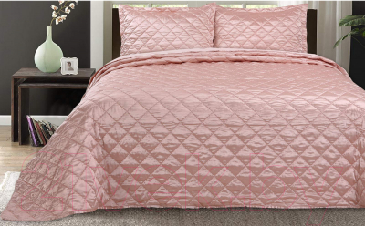 Набор текстиля для спальни Sofi de Marko Паола 240х260 / Пок-П02п-240х260 (пепельно-розовый)