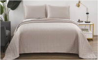 Набор текстиля для спальни Sofi de Marko Саванна 160х220 / Пок-Сн-Ср-160х220 (серый) - 