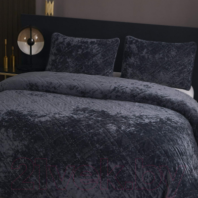 Набор текстиля для спальни Sofi de Marko Селена 160х220 / Пок-СЛа-160х220 (антрацитовый)