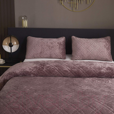 Набор текстиля для спальни Sofi de Marko Селена 160х220 / Пок-СЛпр-160х220 (пепельно-розовый)