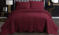 Набор текстиля для спальни Sofi de Marko Амара 160х220 / Пок-Ам-Бр-160х220 (бордовый) - 