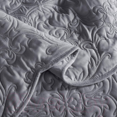 Набор текстиля для спальни Sofi de Marko Амара 160х220 / Пок-Ам-Ср-160х220 (серый)