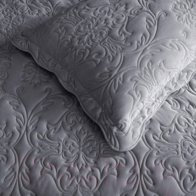 Набор текстиля для спальни Sofi de Marko Амара 160х220 / Пок-Ам-Ср-160х220 (серый)