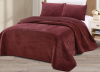 Набор текстиля для спальни Sofi de Marko Вельмонт 230х250 / Пок-В16б-230х250 (бордовый) - 